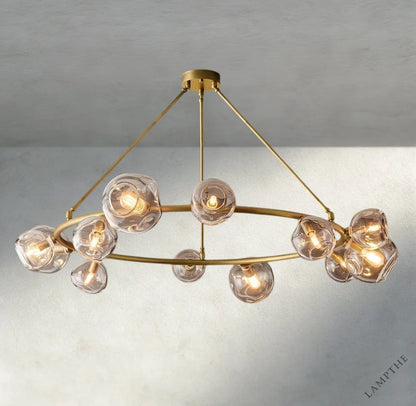 Bubble Clear Glass Round Chandelier