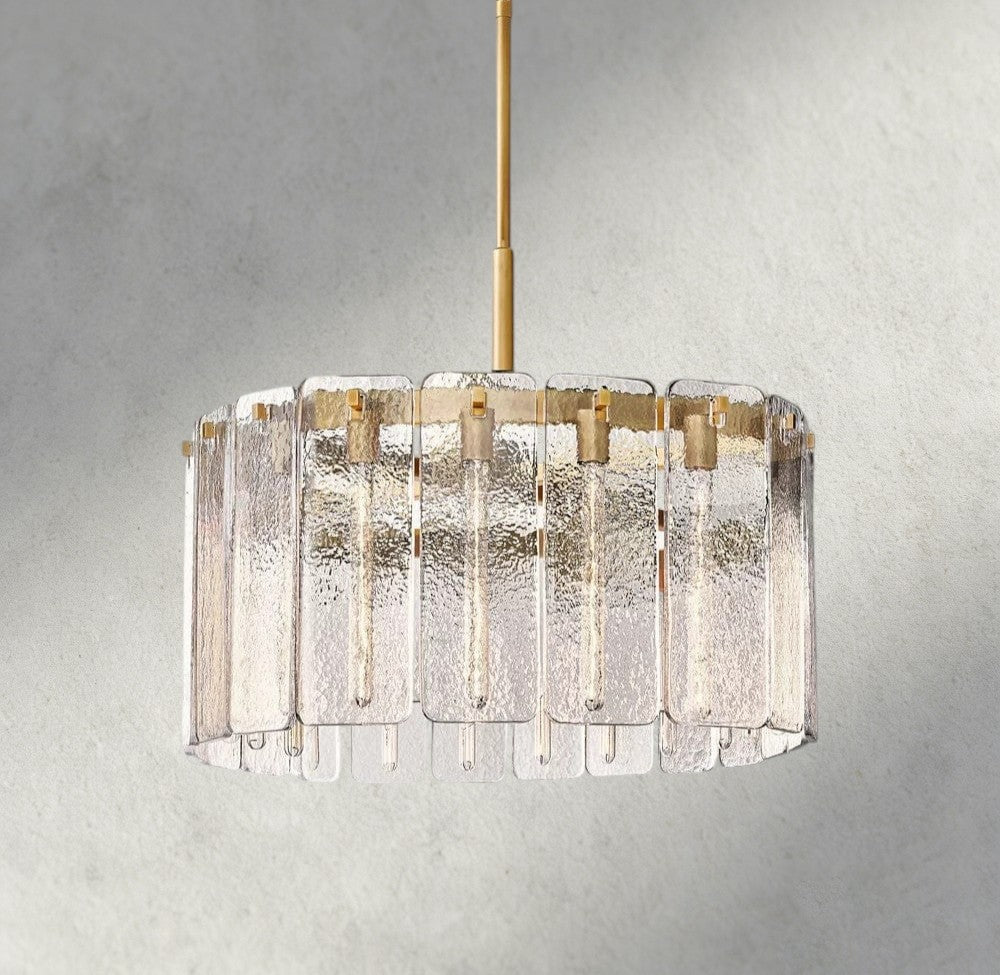 36" / Brass Calamette Glass Round Chandelier 36", 48", 60"