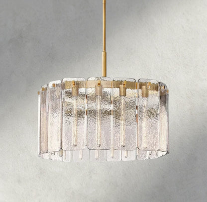 36" / Brass Calamette Glass Round Chandelier 36", 48", 60"