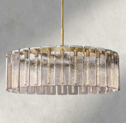 48" / Brass Calamette Glass Round Chandelier 36", 48", 60"