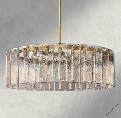 48" / Brass Calamette Glass Round Chandelier 36", 48", 60"