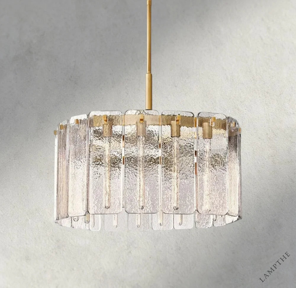 36" / Brass Calamette Glass Round Chandelier 36", 48", 60"
