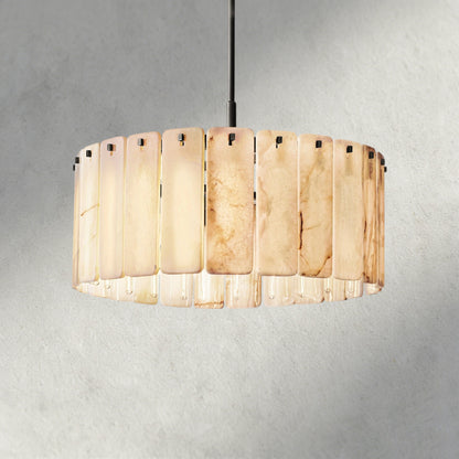 36" / Bronze Calamette Onyx Round Alabaster Chandelier 36". 48", 60"