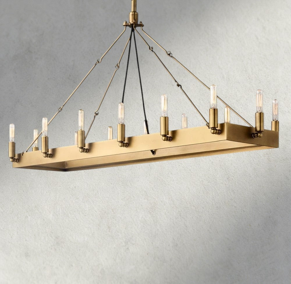 Camino Rectangular Outdoor Chandelier 41", 54"