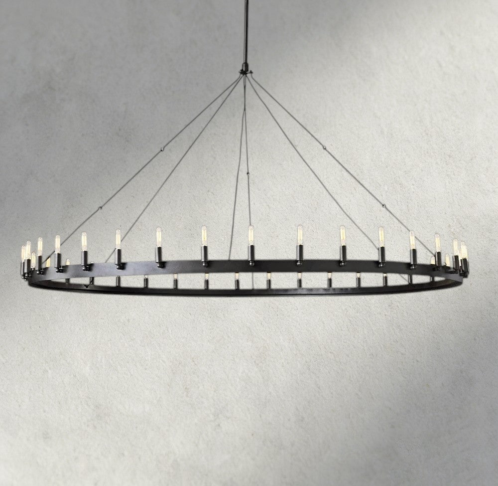 73" / Bronze Camino Round Outdoor Chandelier 26", 38", 50", 63", 73"