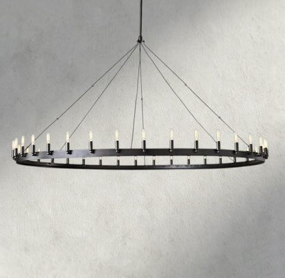 73" / Bronze Camino Round Outdoor Chandelier 26", 38", 50", 63", 73"