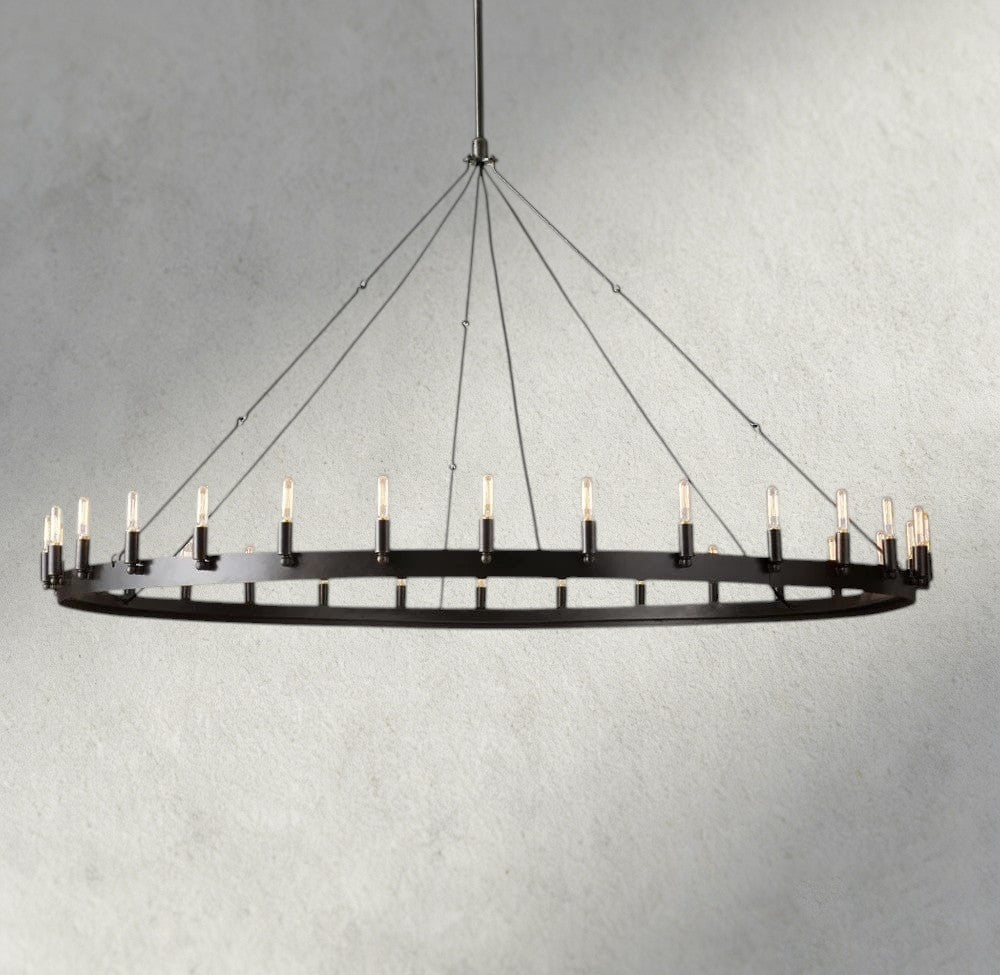 63" / Bronze Camino Round Outdoor Chandelier 26", 38", 50", 63", 73"