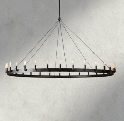 63" / Bronze Camino Round Outdoor Chandelier 26", 38", 50", 63", 73"