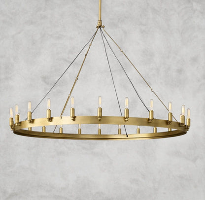50" / Brass Camino Round Outdoor Chandelier 26", 38", 50", 63", 73"