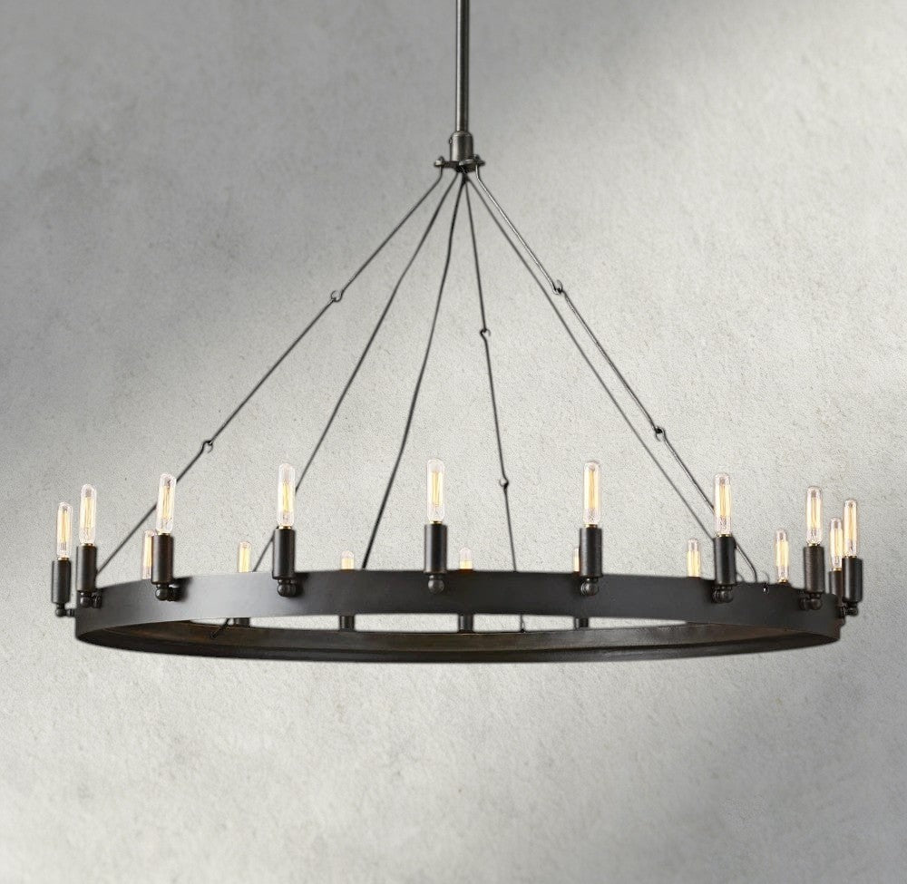 38" / Bronze Camino Round Outdoor Chandelier 26", 38", 50", 63", 73"