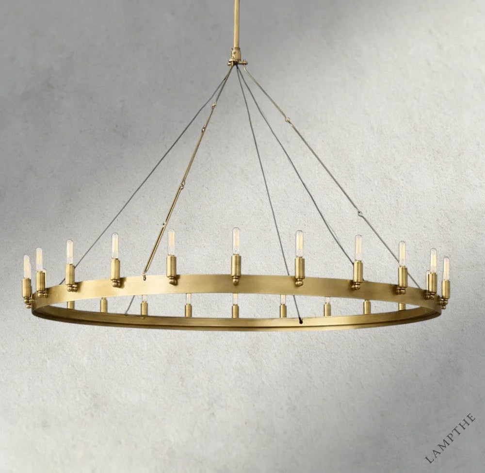 50" / Brass Camino Round Outdoor Chandelier 26", 38", 50", 63", 73"