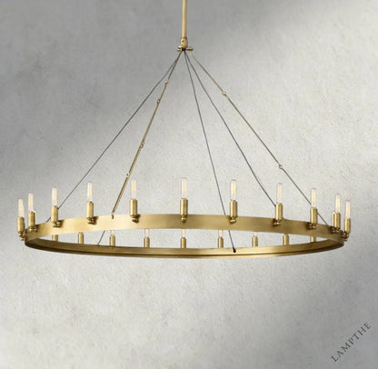 50" / Brass Camino Round Outdoor Chandelier 26", 38", 50", 63", 73"