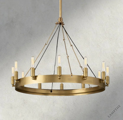 26" / Brass Camino Round Outdoor Chandelier 26", 38", 50", 63", 73"