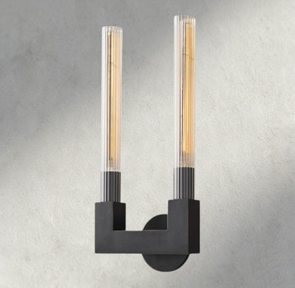 Bronze Cannele Double Sconce