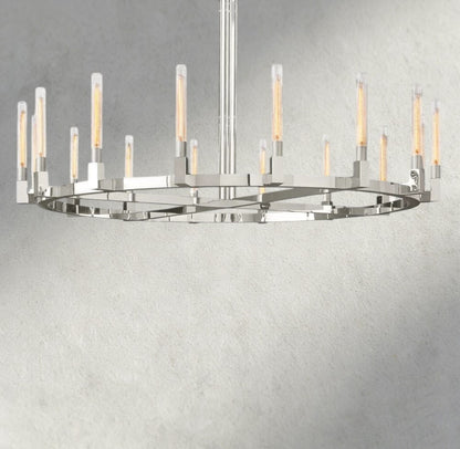 72" / Nickle CANNELE ROUND CHANDELIER 36", 48", 60", 72"