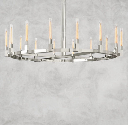 72" / Nickle CANNELE ROUND CHANDELIER 36", 48", 60", 72"