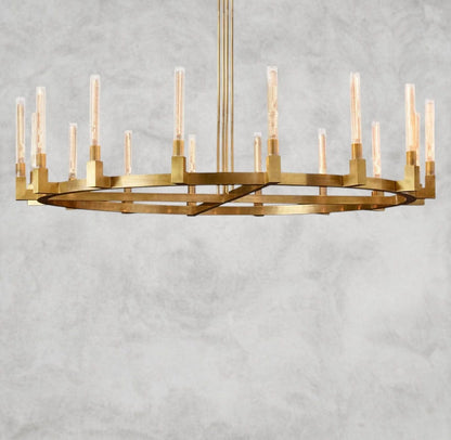 72" / Brass CANNELE ROUND CHANDELIER 36", 48", 60", 72"