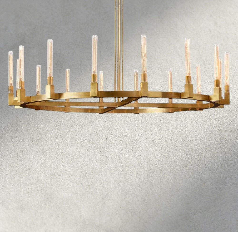 72" / Brass CANNELE ROUND CHANDELIER 36", 48", 60", 72"