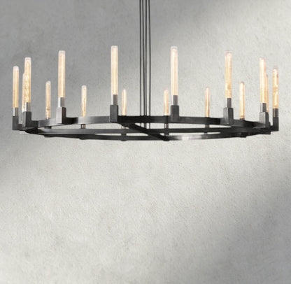 72" / Bronze CANNELE ROUND CHANDELIER 36", 48", 60", 72"