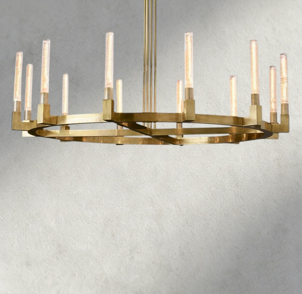 60" / Brass CANNELE ROUND CHANDELIER 36", 48", 60", 72"