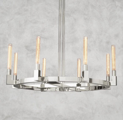 48" / Nickle CANNELE ROUND CHANDELIER 36", 48", 60", 72"