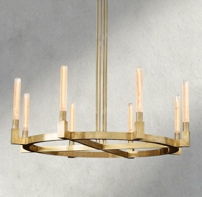48" / Brass CANNELE ROUND CHANDELIER 36", 48", 60", 72"