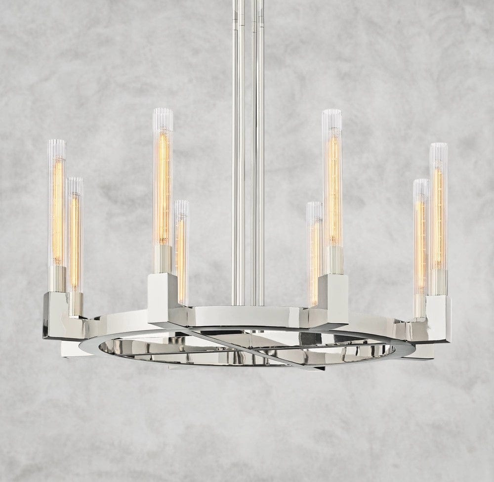 36" / Nickle CANNELE ROUND CHANDELIER 36", 48", 60", 72"