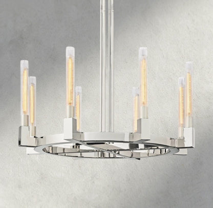 36" / Nickle CANNELE ROUND CHANDELIER 36", 48", 60", 72"