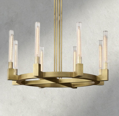36" / Brass CANNELE ROUND CHANDELIER 36", 48", 60", 72"