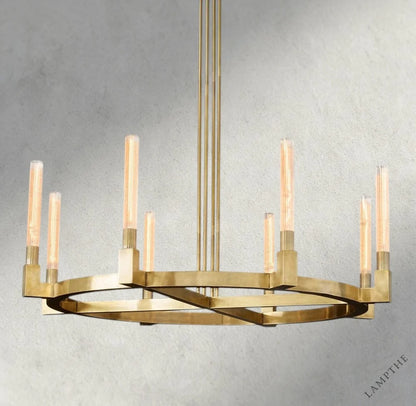 48" / Brass CANNELE ROUND CHANDELIER 36", 48", 60", 72"