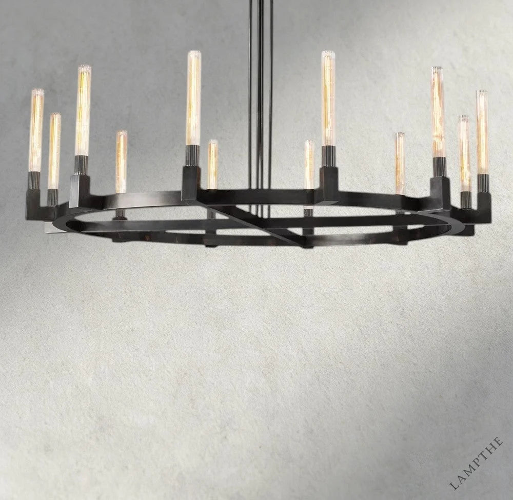 60" / Bronze CANNELE ROUND CHANDELIER 36", 48", 60", 72"