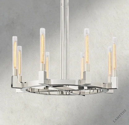 36" / Nickle CANNELE ROUND CHANDELIER 36", 48", 60", 72"