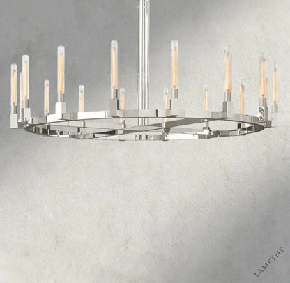 72" / Nickle CANNELE ROUND CHANDELIER 36", 48", 60", 72"