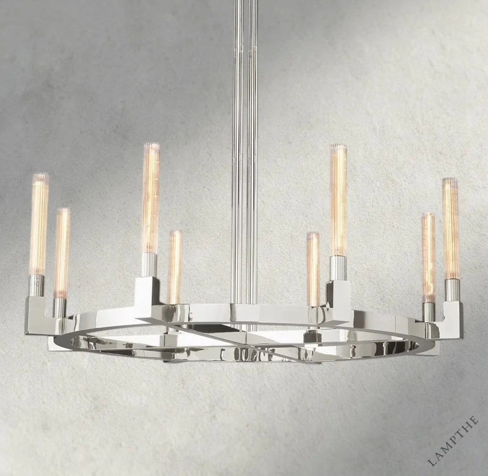 48" / Nickle CANNELE ROUND CHANDELIER 36", 48", 60", 72"