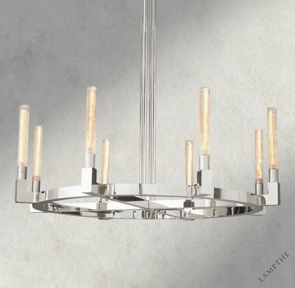 48" / Nickle CANNELE ROUND CHANDELIER 36", 48", 60", 72"
