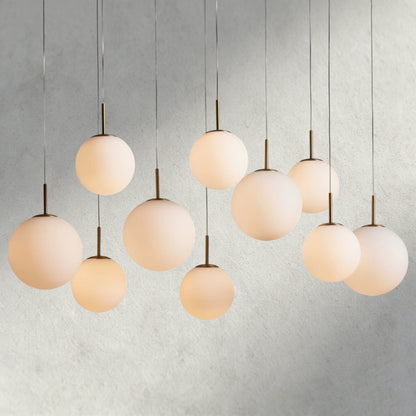 55" / Matte Opal Casen Linear Chandelier 55", 65"