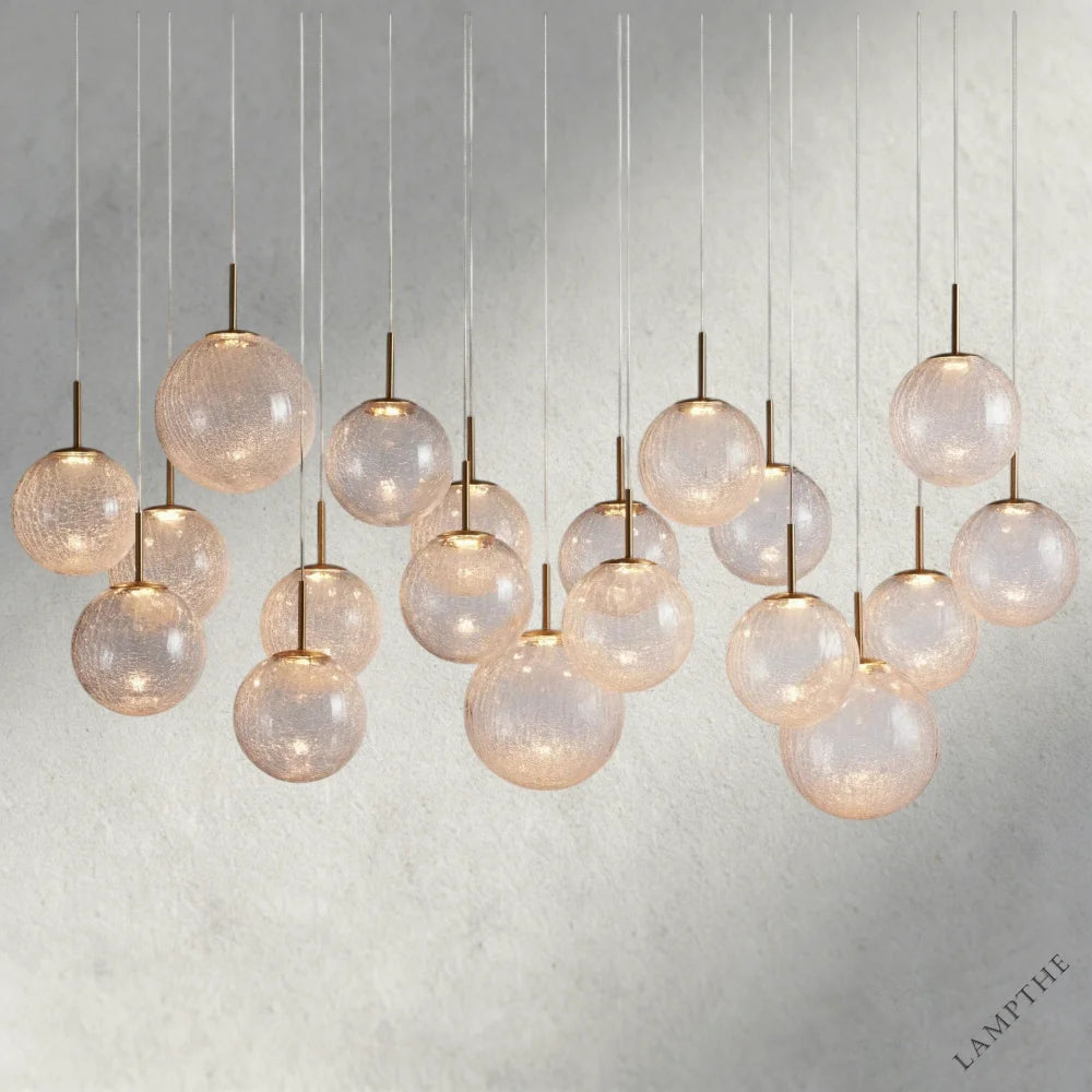 65" / Crackle Casen Linear Chandelier 55", 65"