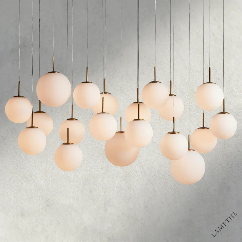 65" / Matte Opal Casen Linear Chandelier 55", 65"
