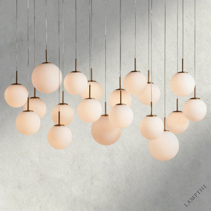 65" / Matte Opal Casen Linear Chandelier 55", 65"