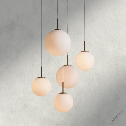 28" / MATTE OPAL Casen Round Chandelier 20", 28", 34", 43"