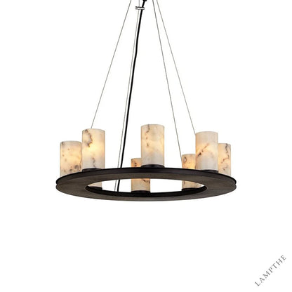 Centrum Alabaster Round Chandelier