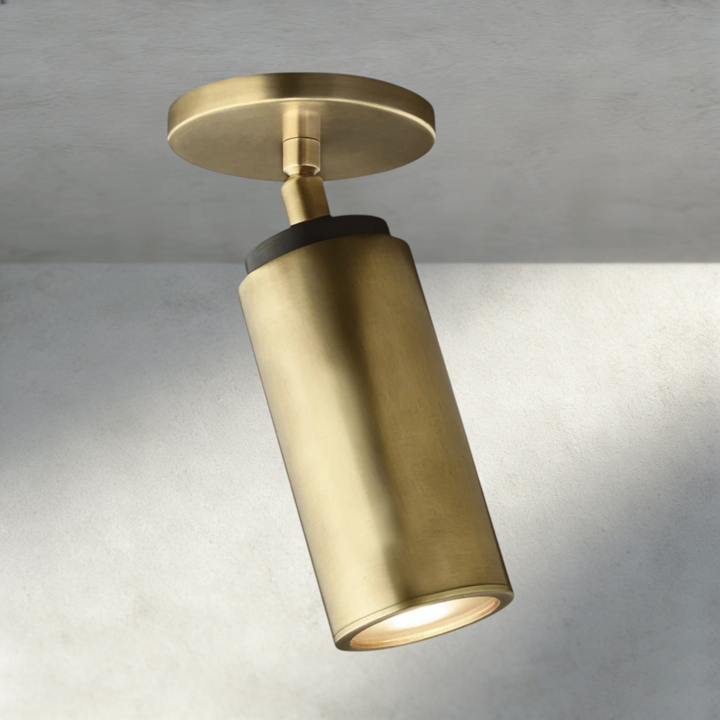Brass/ Bronze CHAMPEAUX PIVOTING FLUSHMOUNT 9"