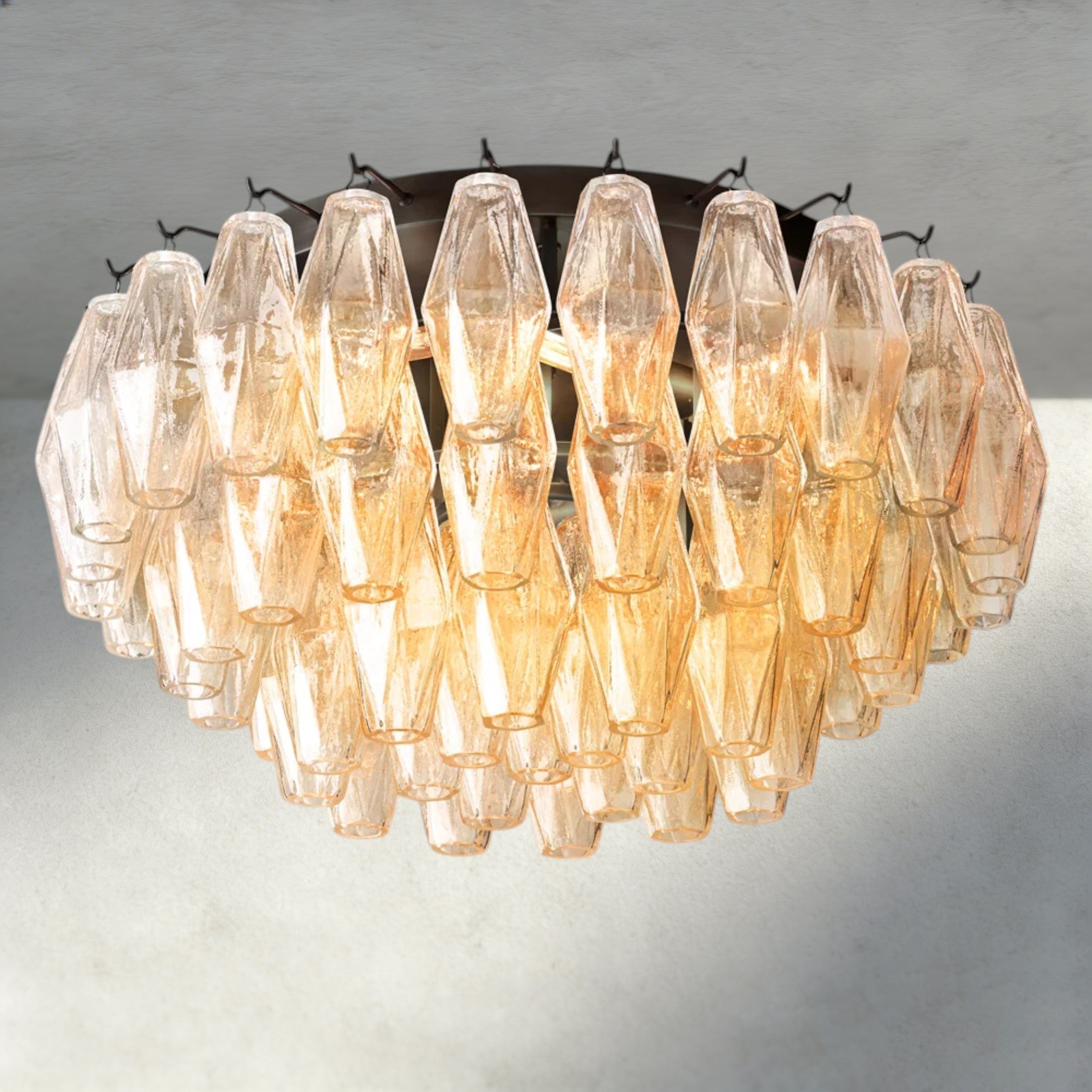 22" / Bronze / Clear Chiara Clear/ Smoke Glass Flushmount 17", 22"