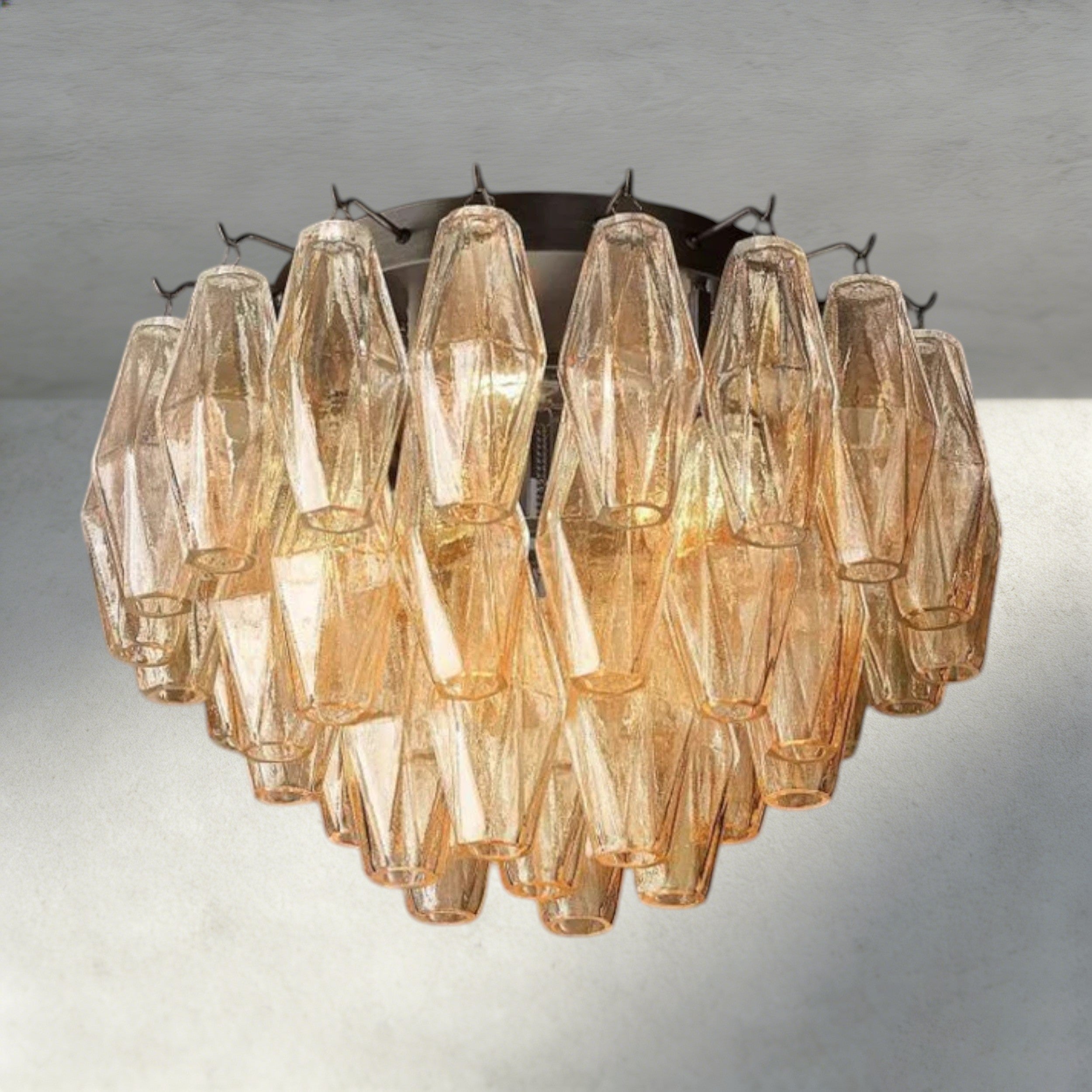 17" / Bronze / Clear Chiara Clear/ Smoke Glass Flushmount 17", 22"