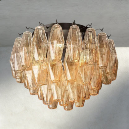 17" / Bronze / Clear Chiara Clear/ Smoke Glass Flushmount 17", 22"
