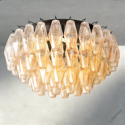 22" / Bronze / Clear Chiara Clear/ Smoke Glass Flushmount 17", 22"