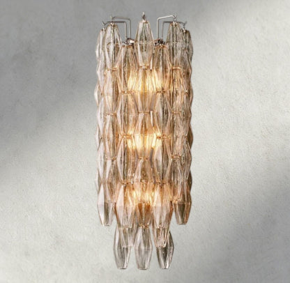 Clear / Nickle CHIARA CLEAR/ SMOKE GLASS GRAND SCONCE 30"