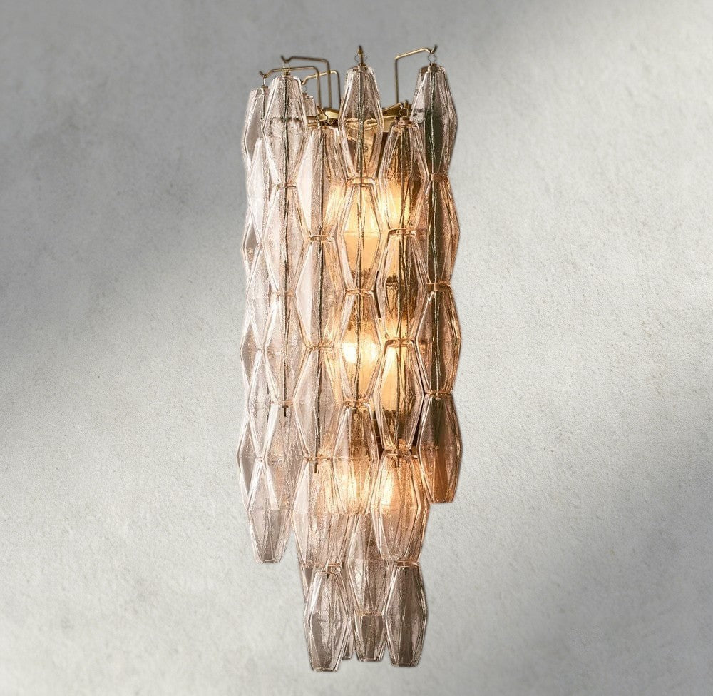 CHIARA CLEAR/ SMOKE GLASS GRAND SCONCE 30"