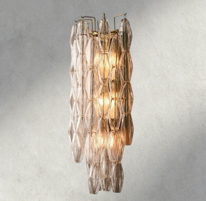 CHIARA CLEAR/ SMOKE GLASS GRAND SCONCE 30"