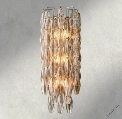 Clear / Nickle CHIARA CLEAR/ SMOKE GLASS GRAND SCONCE 30"